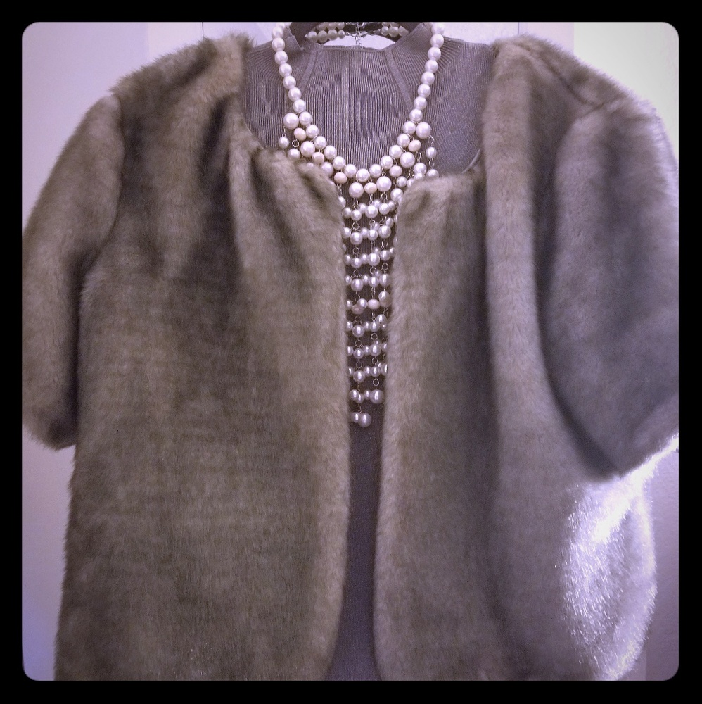 Vera Wang Faux fur jacket